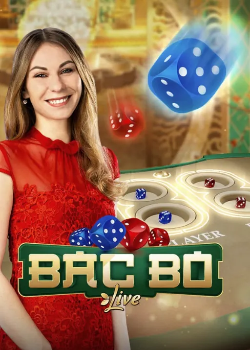 Close-up dos quatro dados usados no jogo Bac Bo